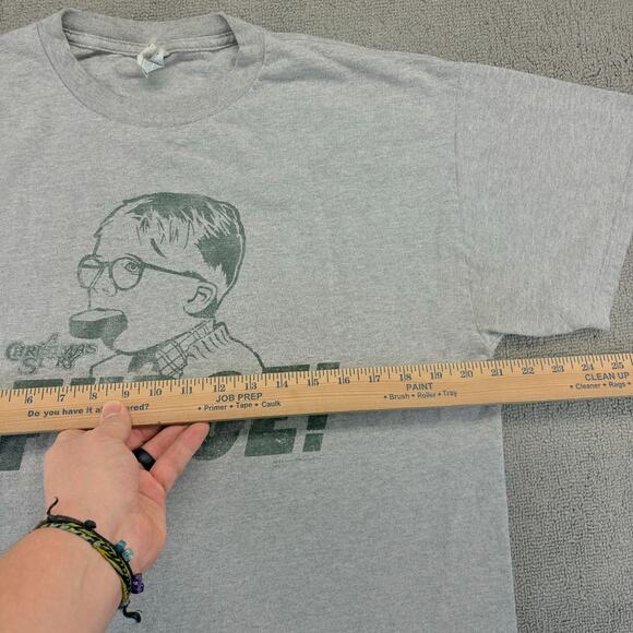 A Christmas Story T-Shirt Mens Large Gray Short Sleeve "FUDGE!" Funny Tee Delta - Picture 5 of 7